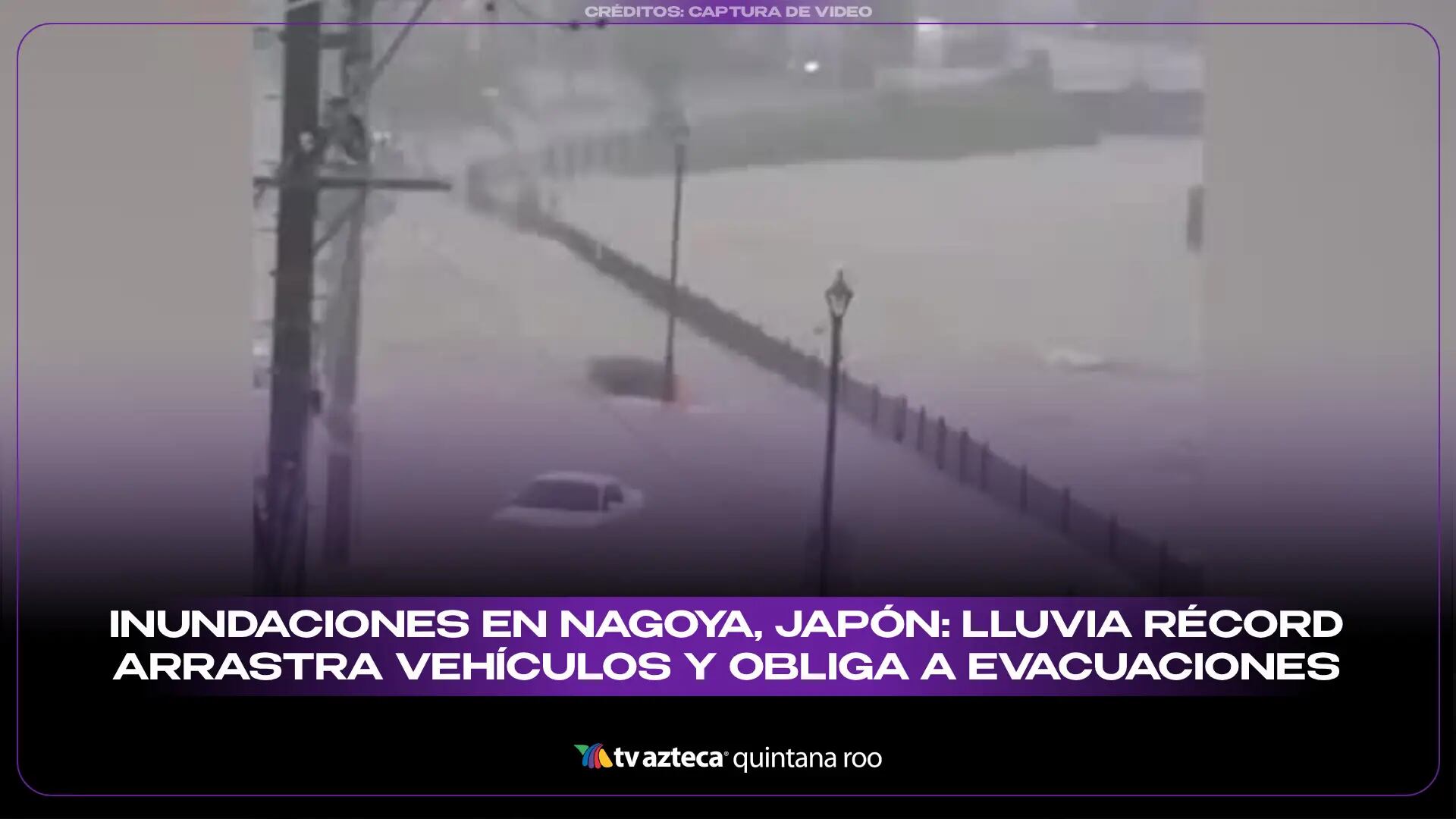 Inundaciones en Nagoya, Japón: Lluvia récord arrastra vehículos y obliga a evacuaciones