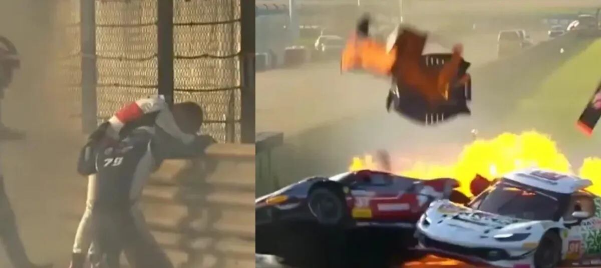 El piloto británico Ollie Millroy sobrevivió de milagro a un fuerte choque.