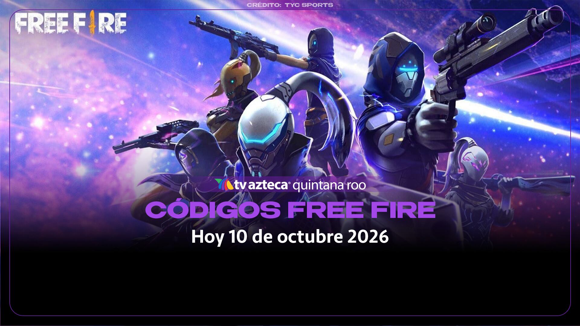 Free fire Max: Códigos GRATIS de hoy 10 de octubre de 2026.