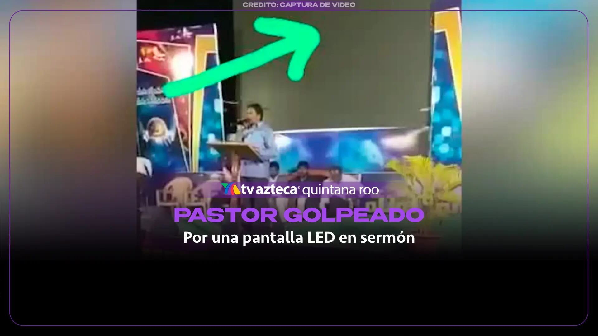 Video de pastor golpeado por una pantalla LED en pleno sermón: ¿Qué pasó?