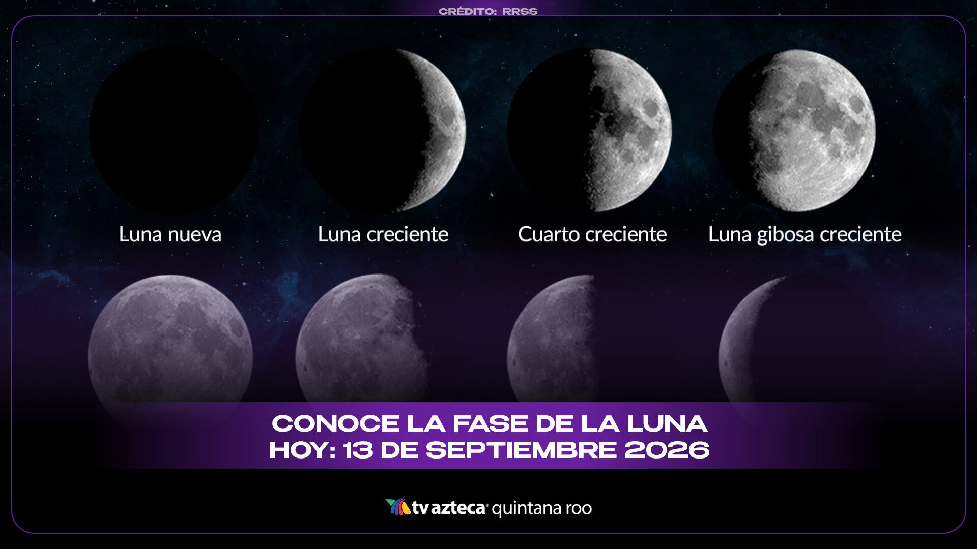 Fase de la Luna HOY 13 de septiembre: descubre cómo se verá el cielo este domingo