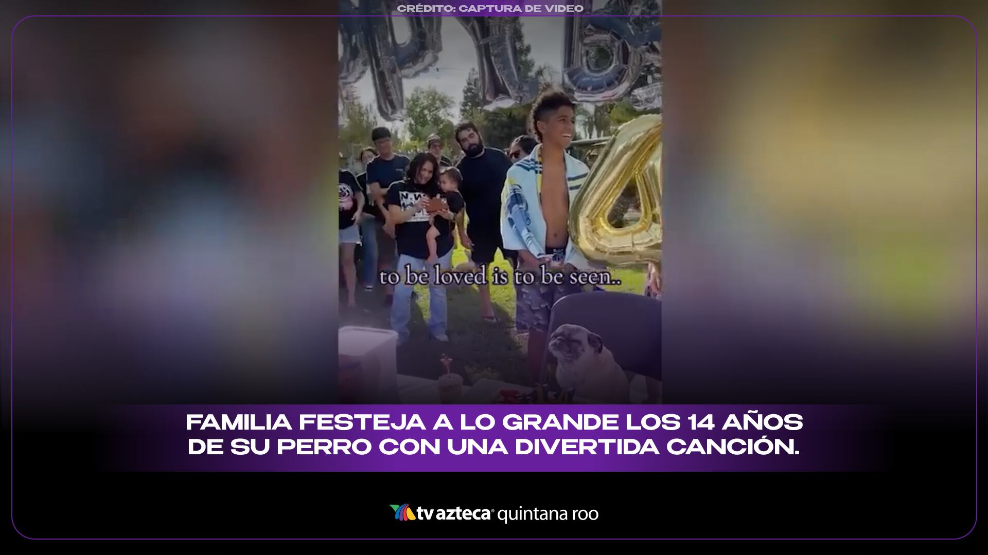 ¡A puro ladrido! Familia festeja a lo grande los 14 años de su perro con una divertida canción.