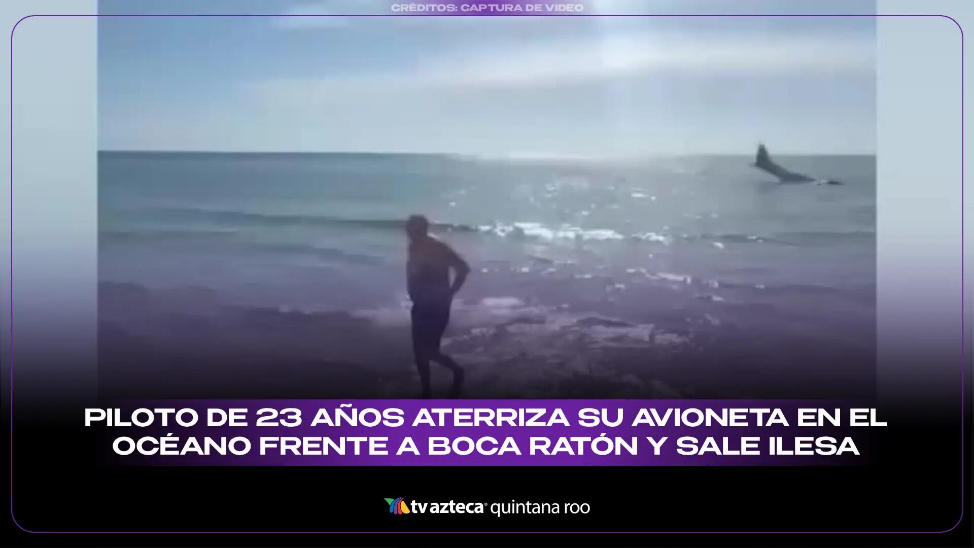Piloto de 23 años aterriza su avioneta en el océano frente a Boca Ratón y sale ilesa