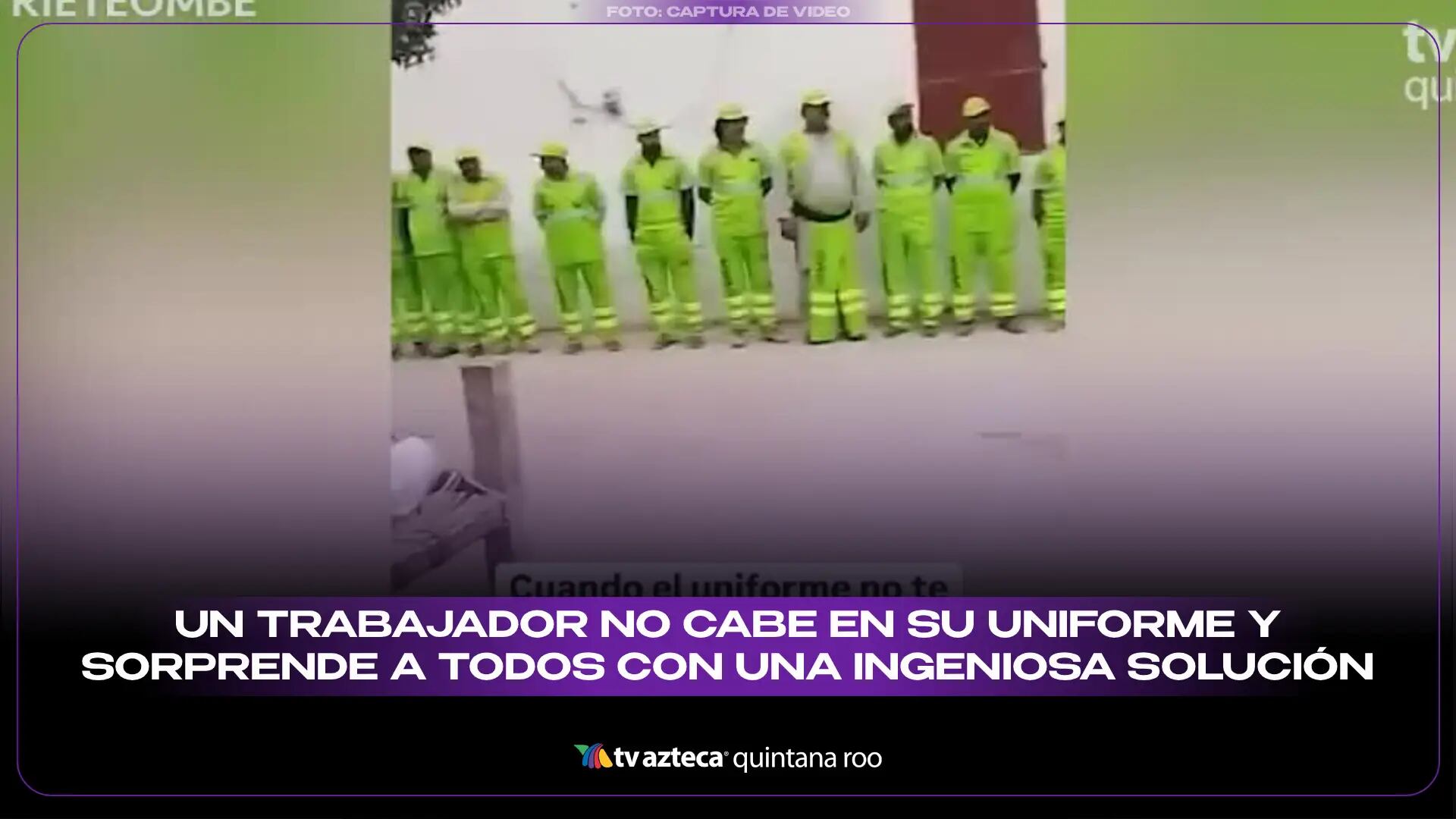 Mente brillante: Un trabajador no cabe en su uniforme y sorprende a todos con una ingeniosa solución