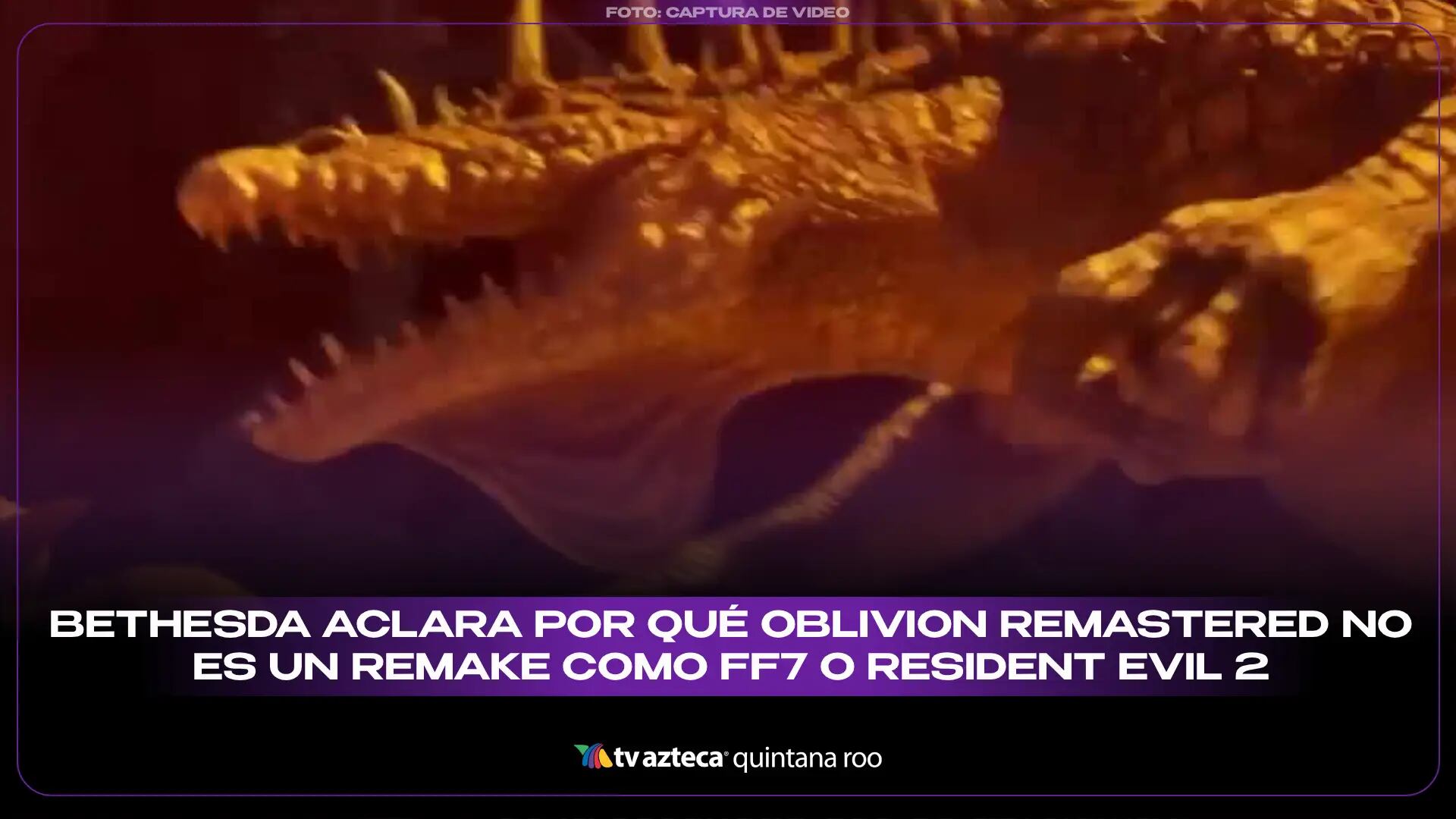Bethesda aclara por qué Oblivion Remastered no es un remake como FF7 o Resident Evil 2