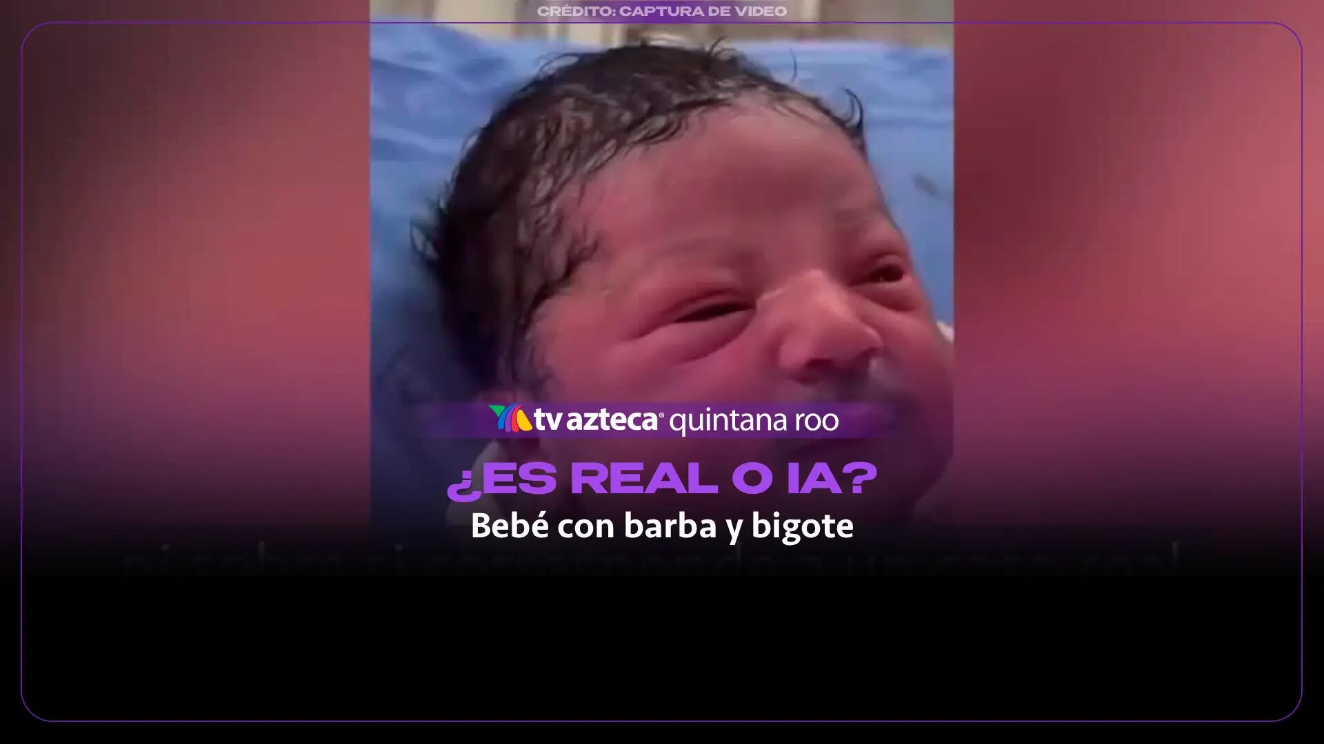 Video viral de un bebé con barba y bigote: ¿es real, lanugo o fue creado con inteligencia artificial?