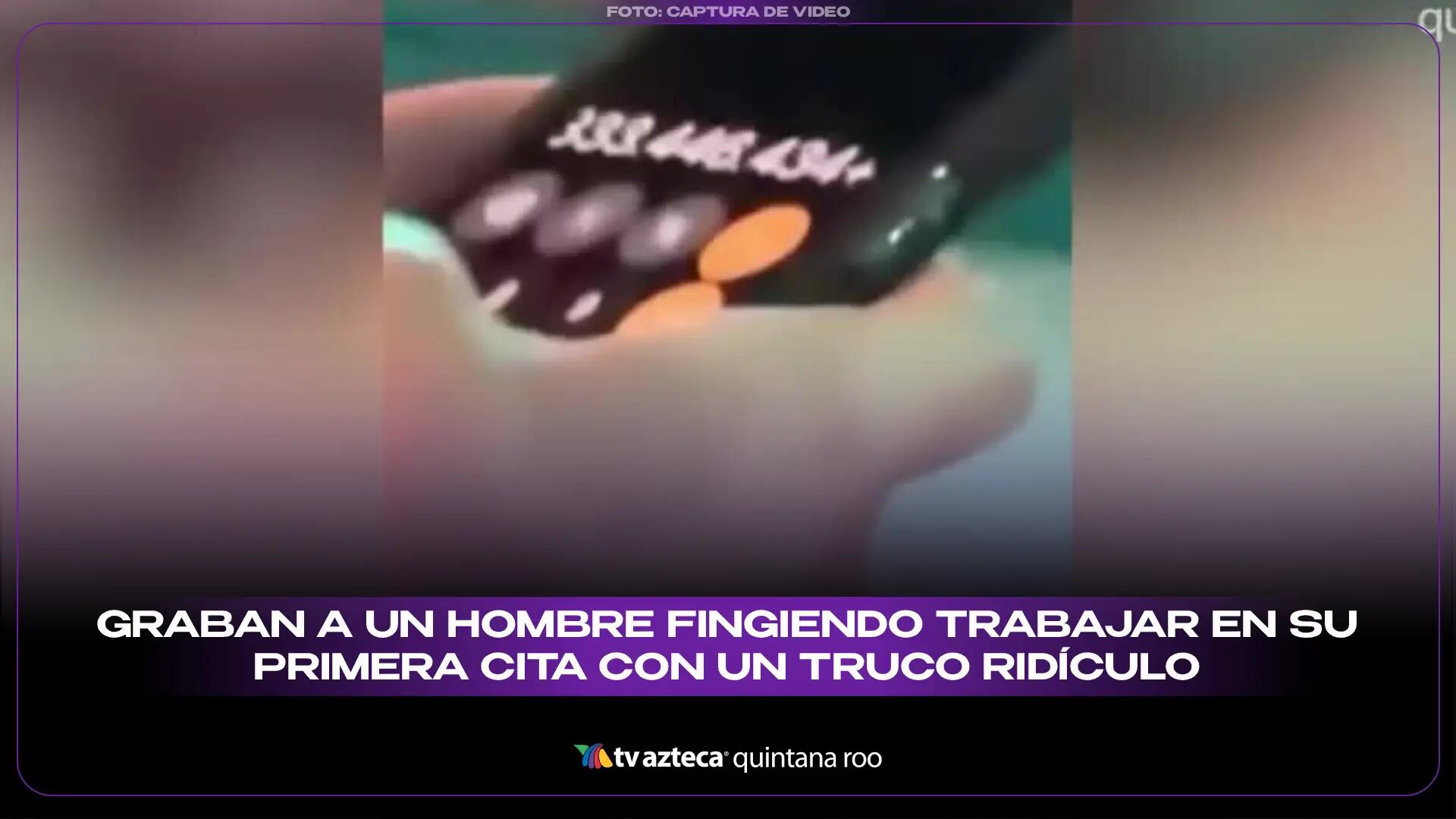 ¡Atrapado en la mentira! Graban a un hombre fingiendo trabajar en su primera cita con un truco ridículo