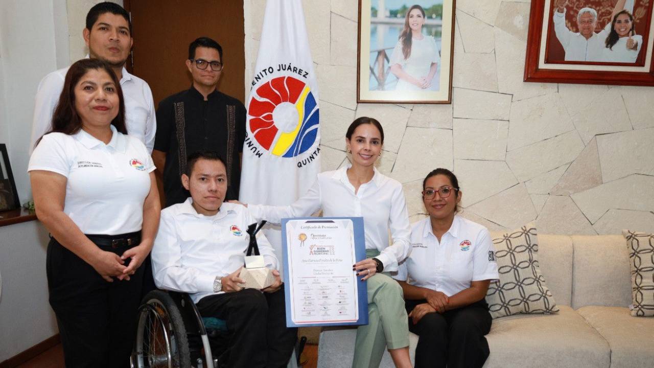 Otorgan el “Premio Ciudad Incluyente” al Ayuntamiento de Benito Juárez
