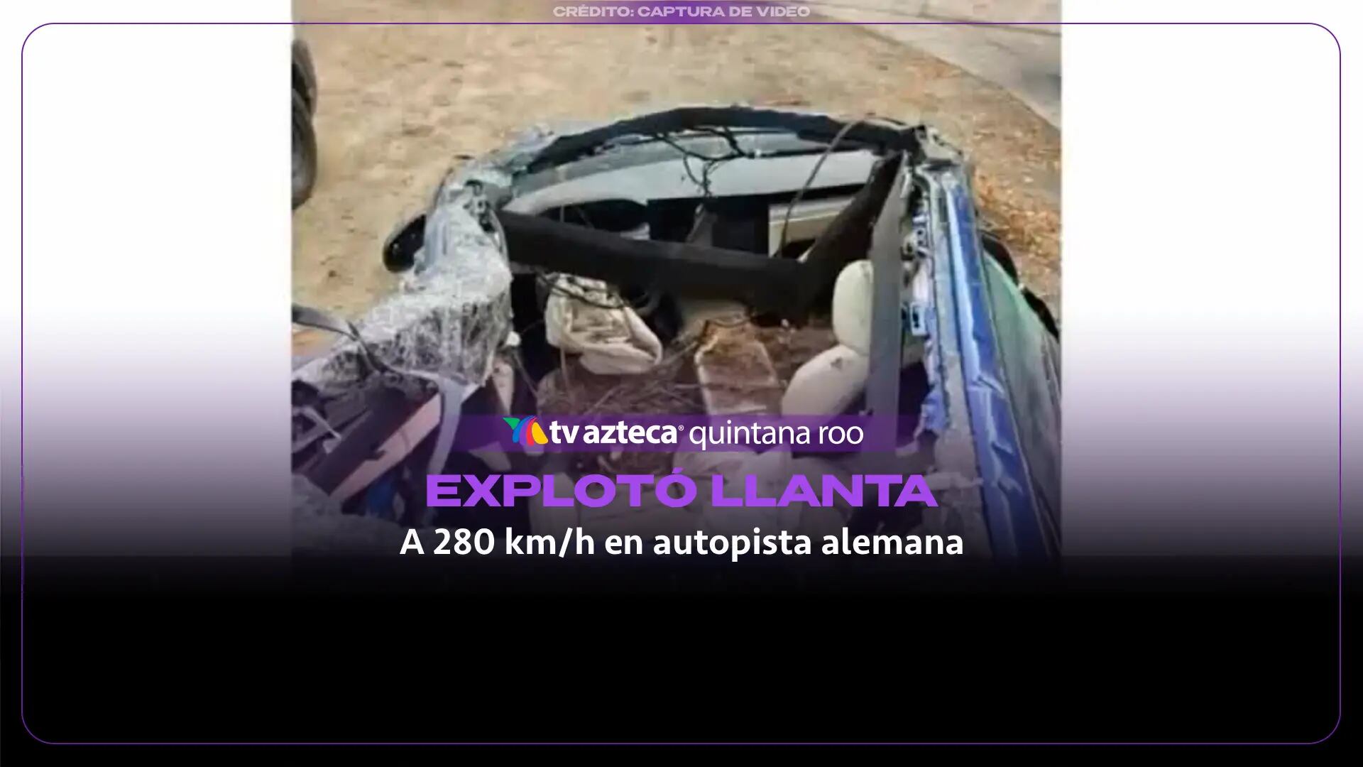 Neumático trasero explota a 280 km/h en autopista alemana