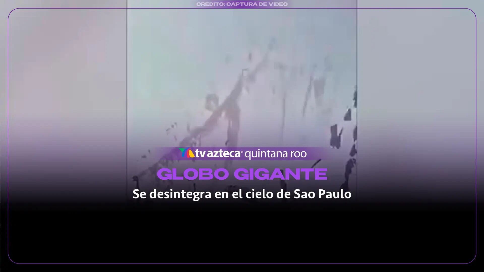 Globo gigante ilegal se desintegra en el cielo de Sao Paulo y genera caos con fuegos artificiales
