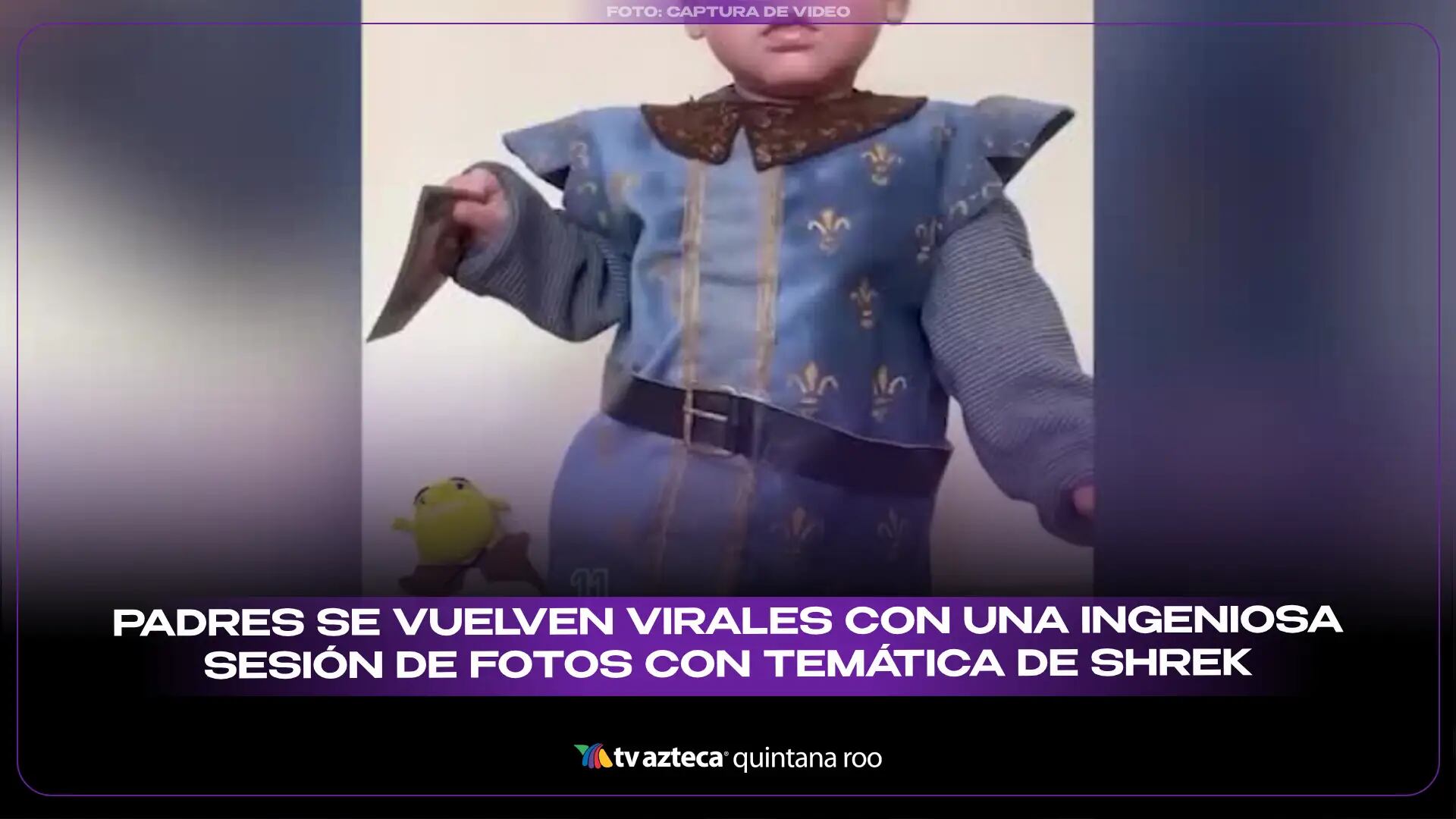 ¡El ogro más tierno! Padres se vuelven virales con una ingeniosa sesión de fotos con temática de Shrek