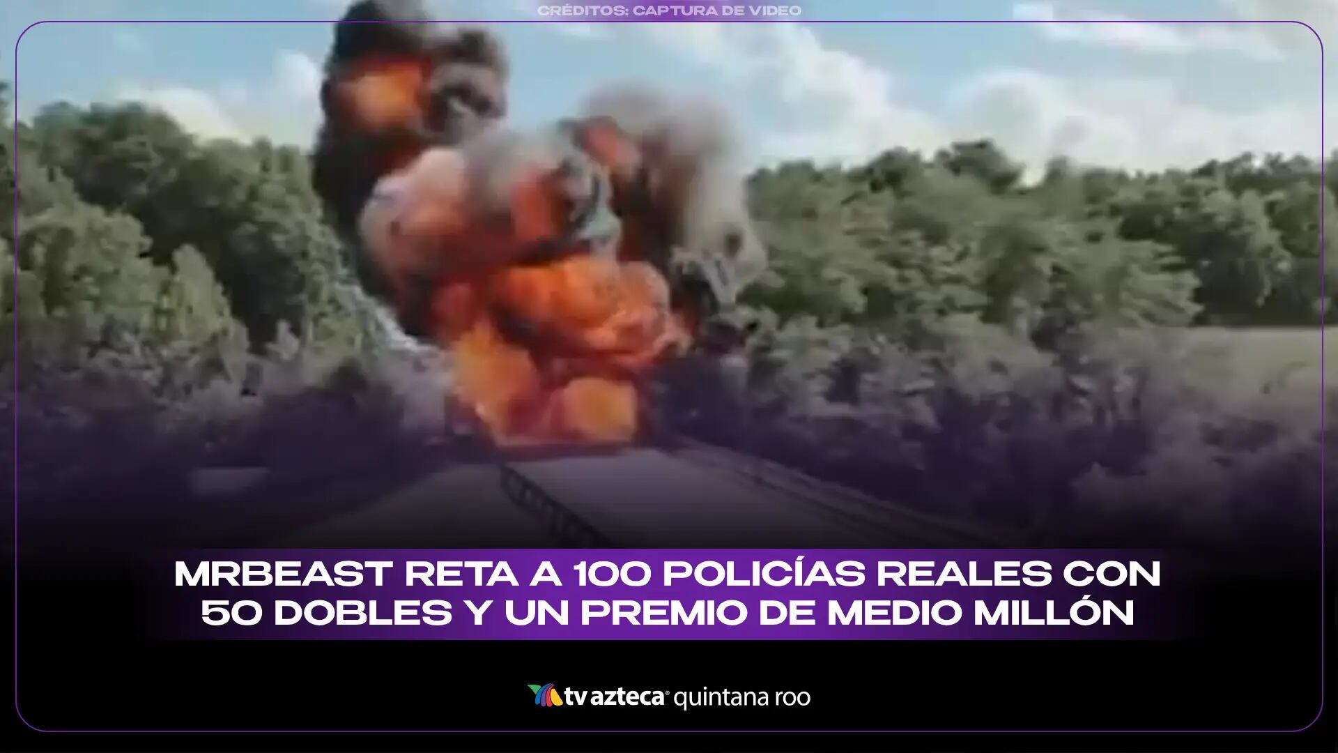MrBeast reta a 100 policías reales con 50 dobles y un premio de medio millón