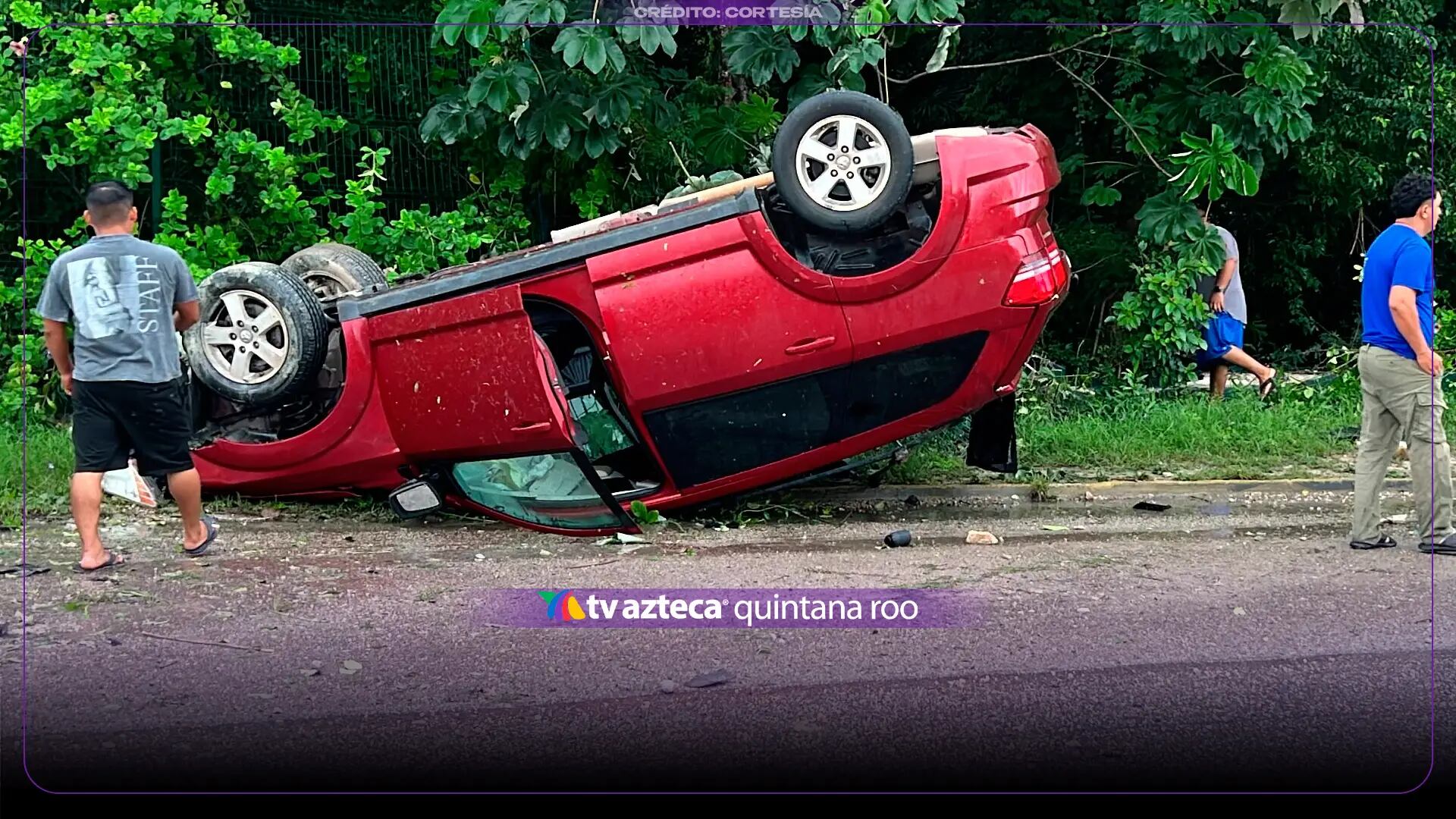 ¡PRECAUCIÓN! Se registra volcadura en la carretera federal 307 a la altura de Playa del Carmen: Esto se sabe