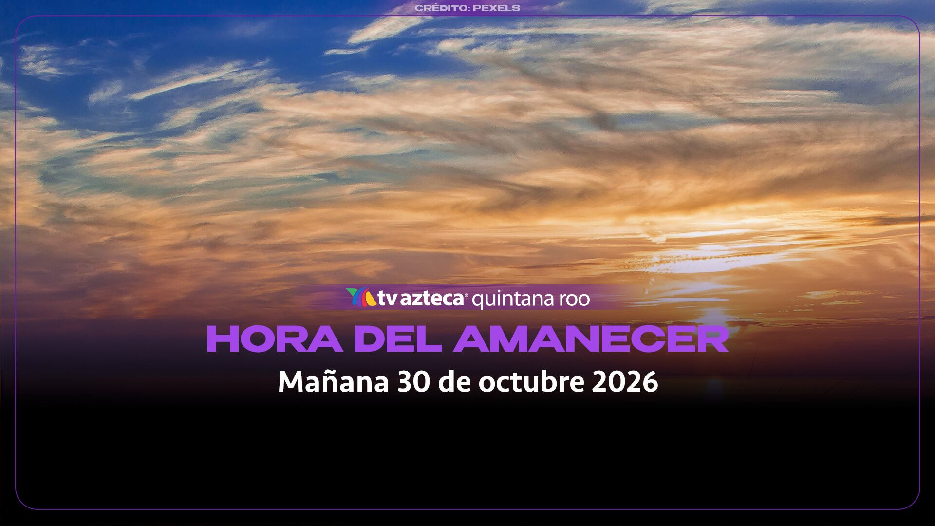 ¿A qué hora amanece mañana 30 de octubre de 2026? 