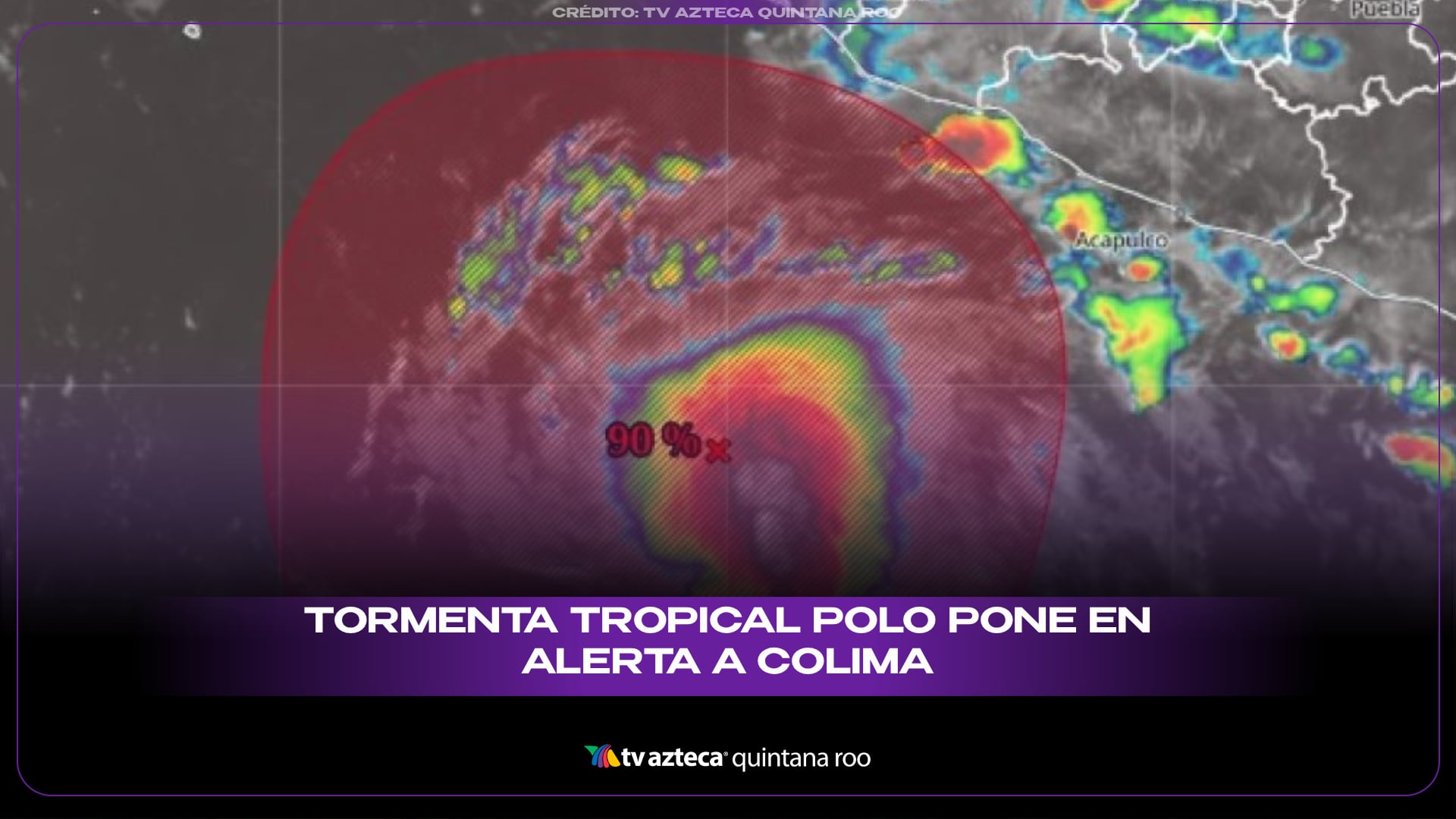 Polo provocará lluvias fuertes, oleaje elevado y posibles rachas de viento en zonas de Colima, Jalisco, Michoacán y Guerrero