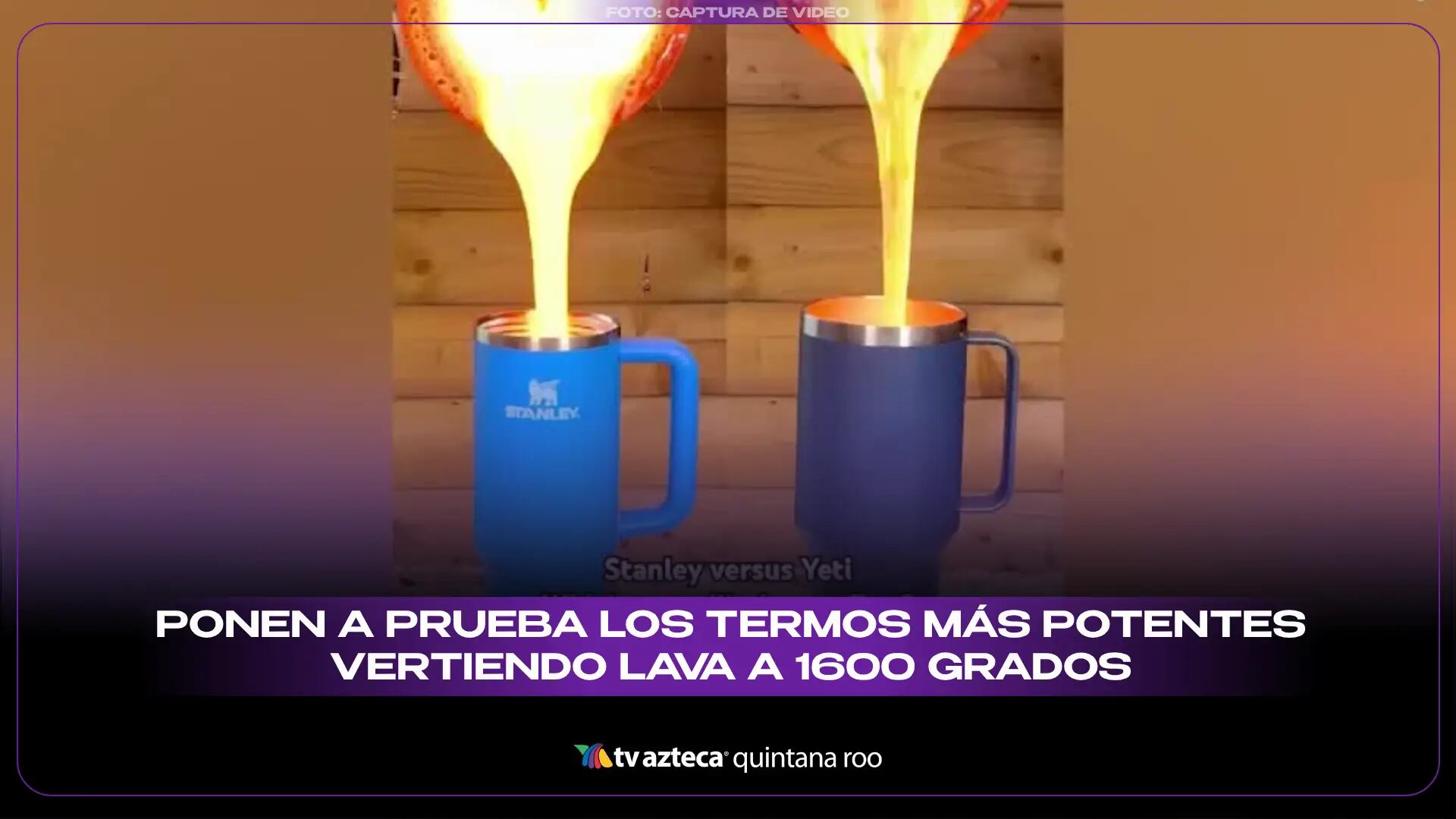 Ponen a prueba los termos más potentes vertiendo lava a 1600 grados