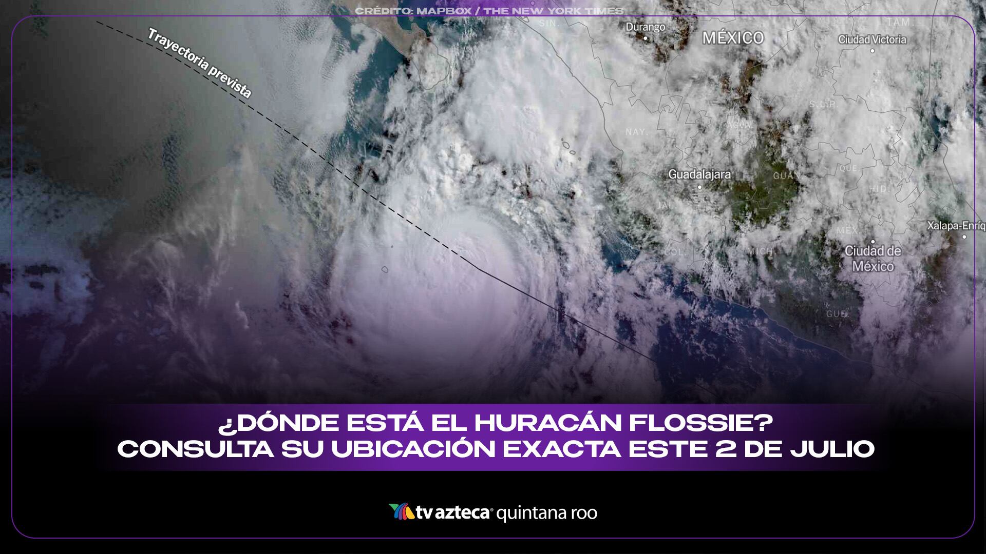 Consulta la ubicación exacta del huracán Flossie este 2 de julio
