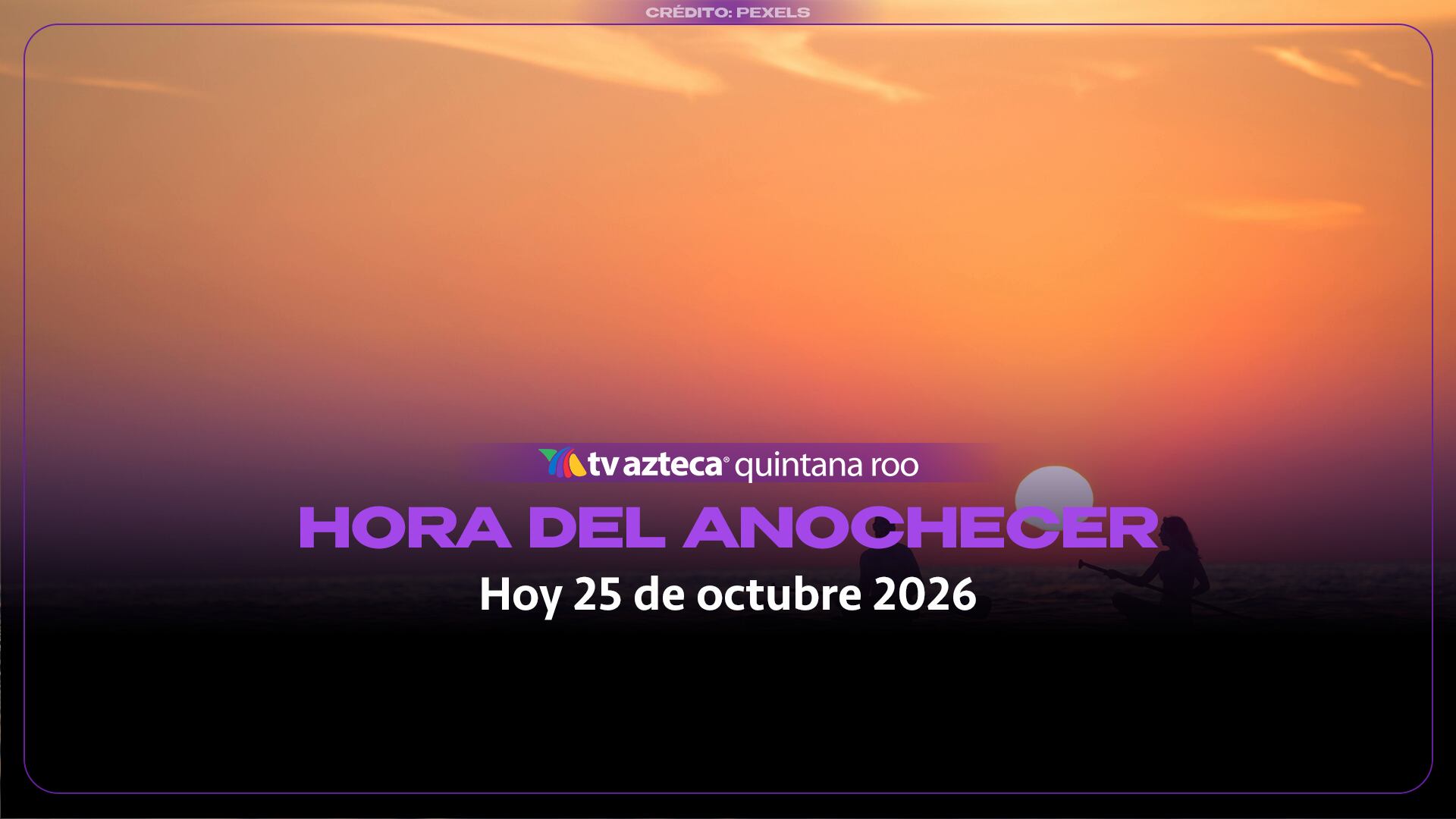 ¿A qué hora anochece hoy 24 de octubre de 2026?
