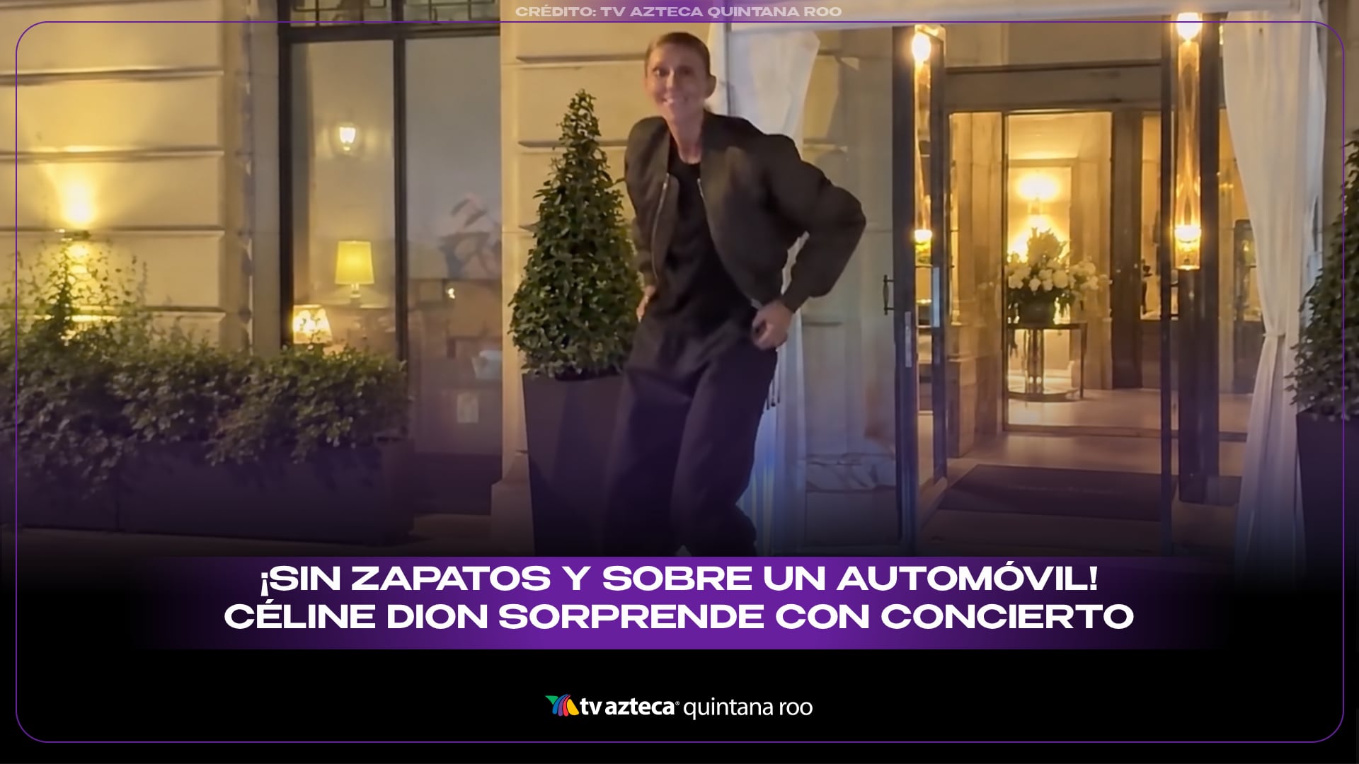 Céline Dion con toda la actitud en París.