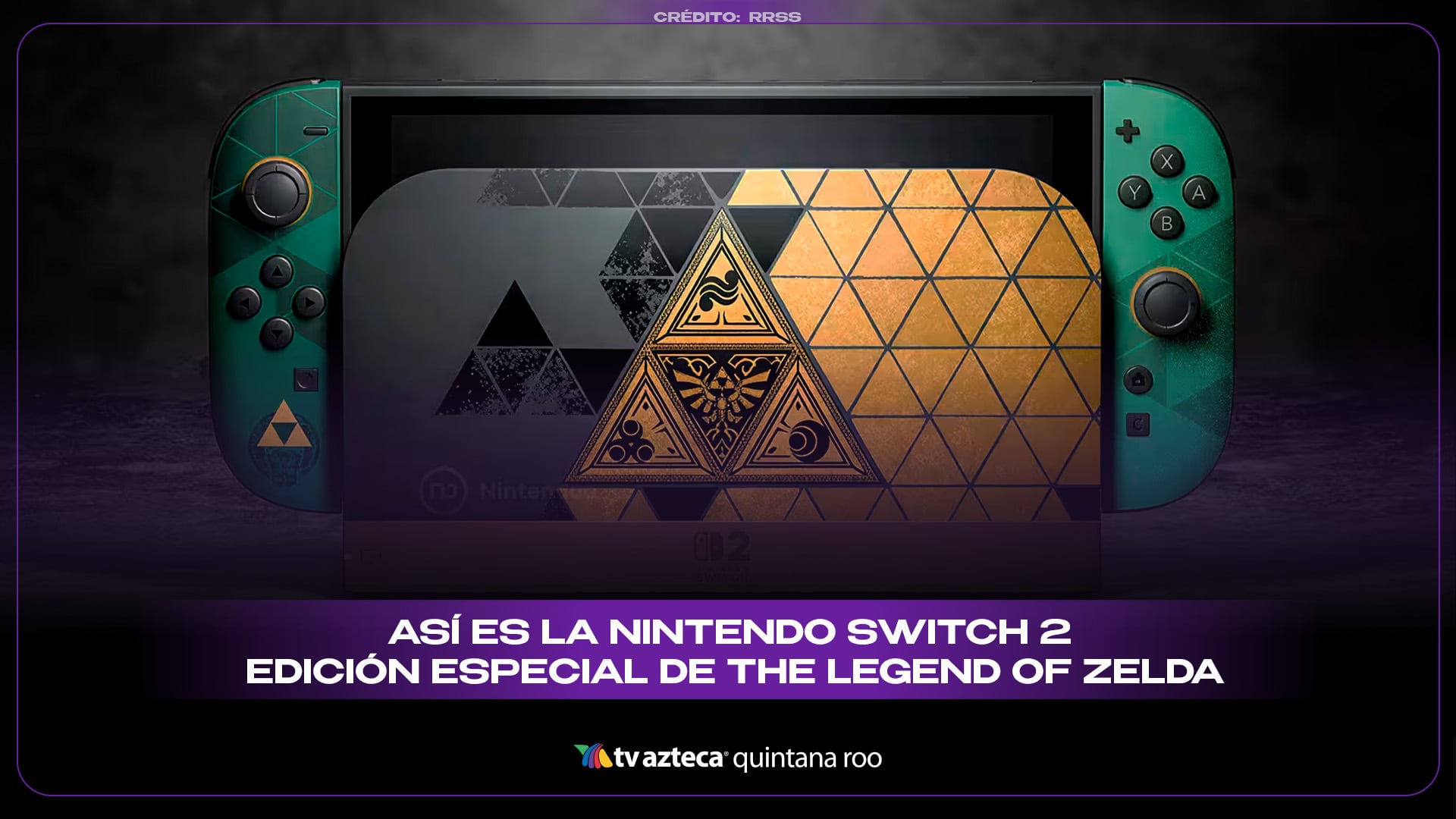 ¡ES OFICIAL! Así es la Nintendo Switch 2 edición especial de The Legend of Zelda