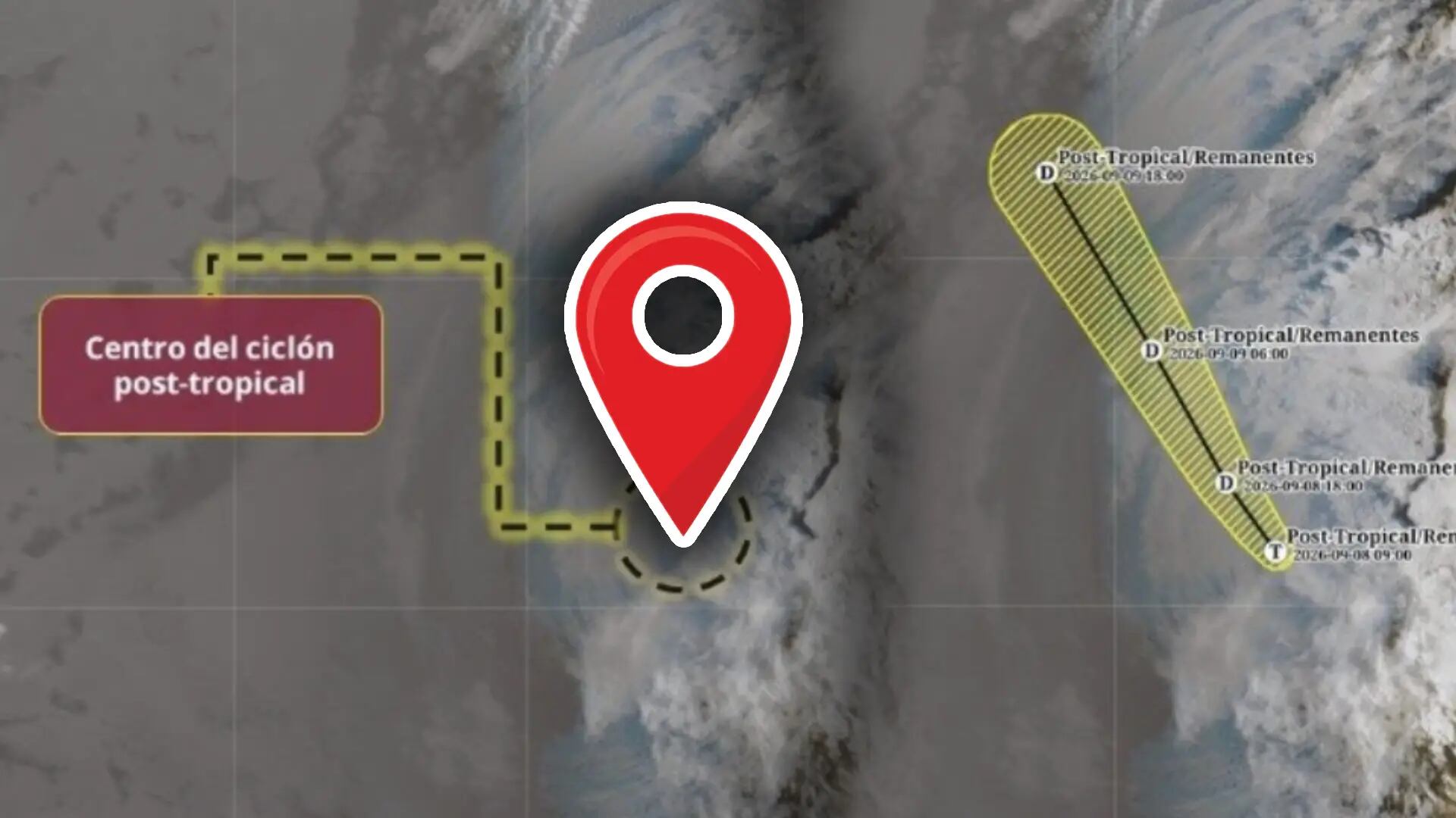 ¿En dónde está ‘Marie’? Esta es la ubicación EXACTA del ciclón post-tropical HOY, martes 8 de septiembre de 2026