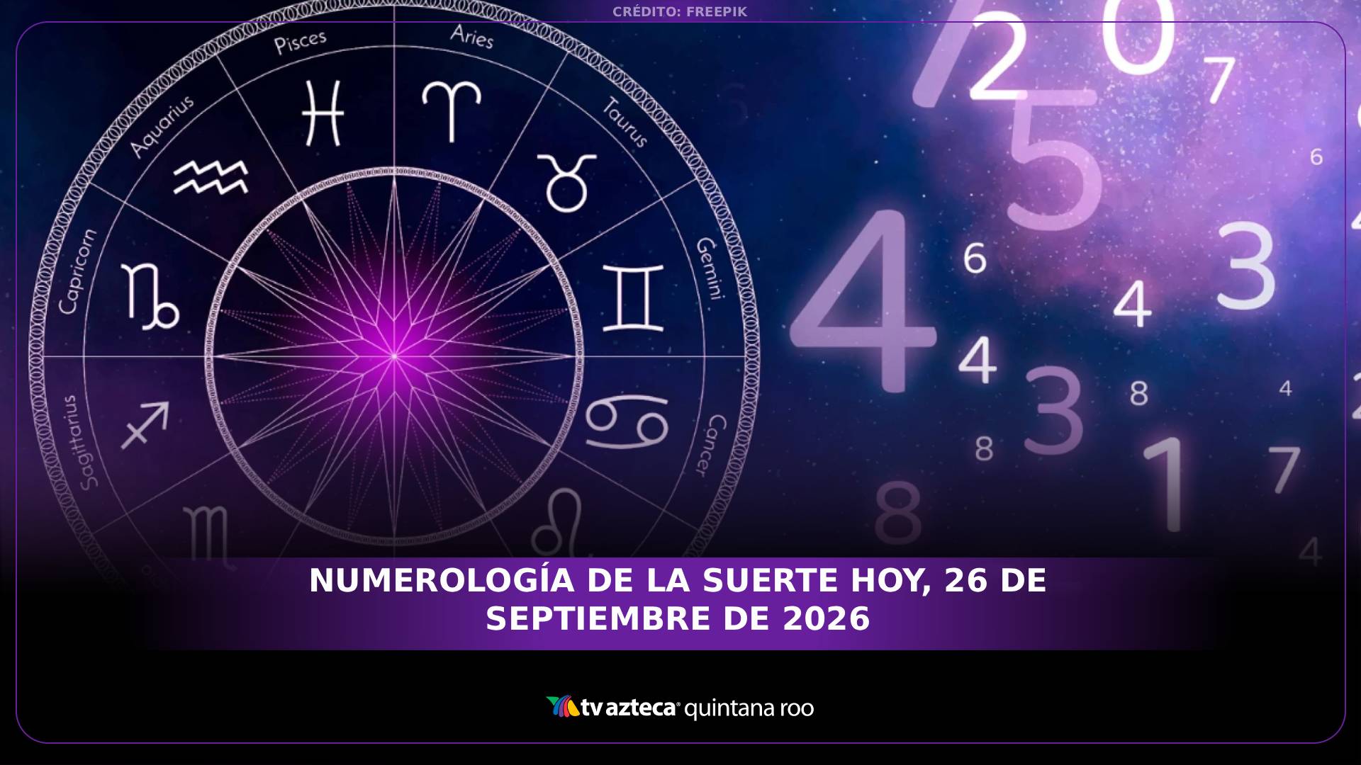 Numerología de la suerte hoy, 26 de septiembre de 2026