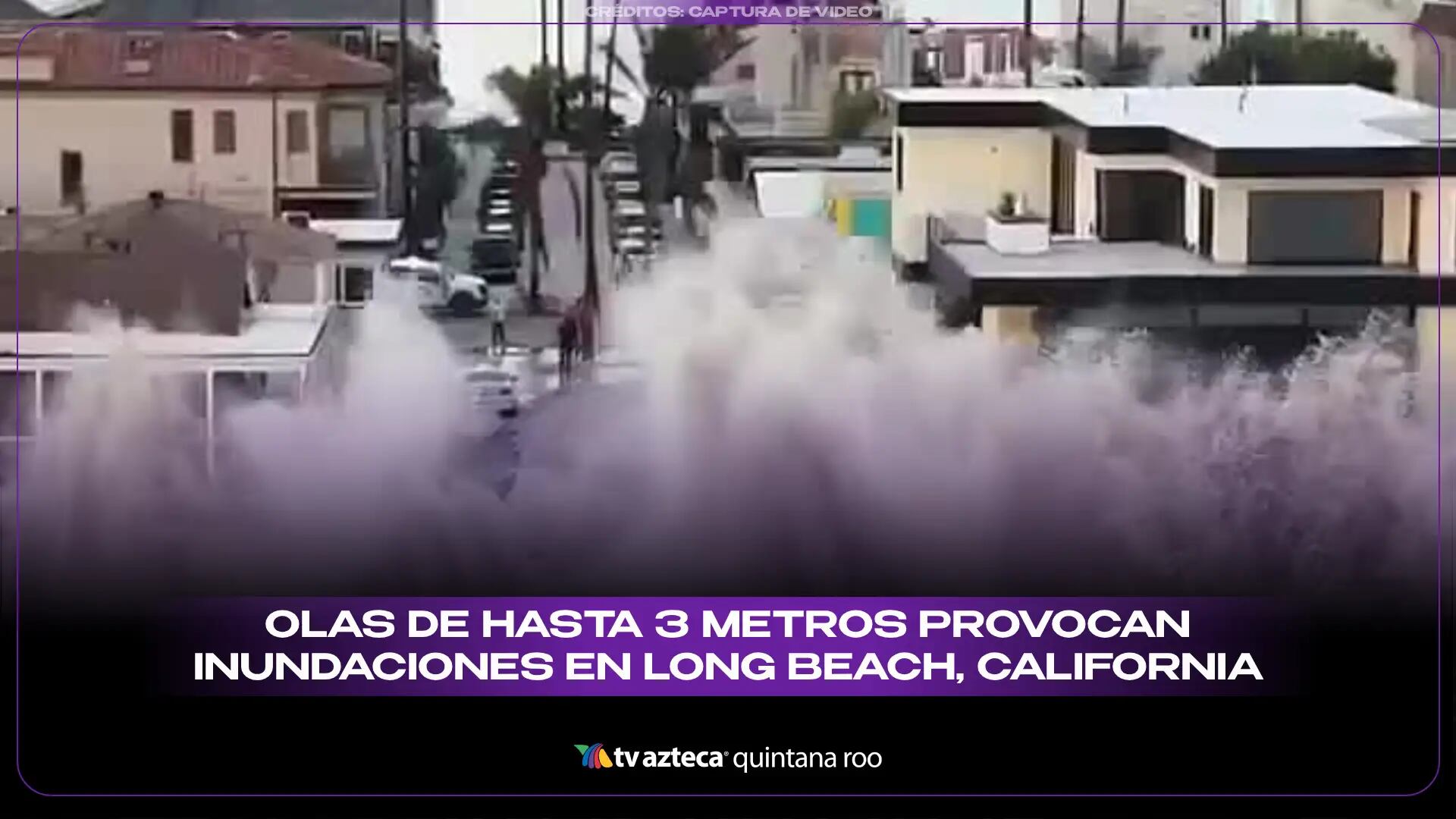 Olas de hasta 3 metros provocan inundaciones en Long Beach, California