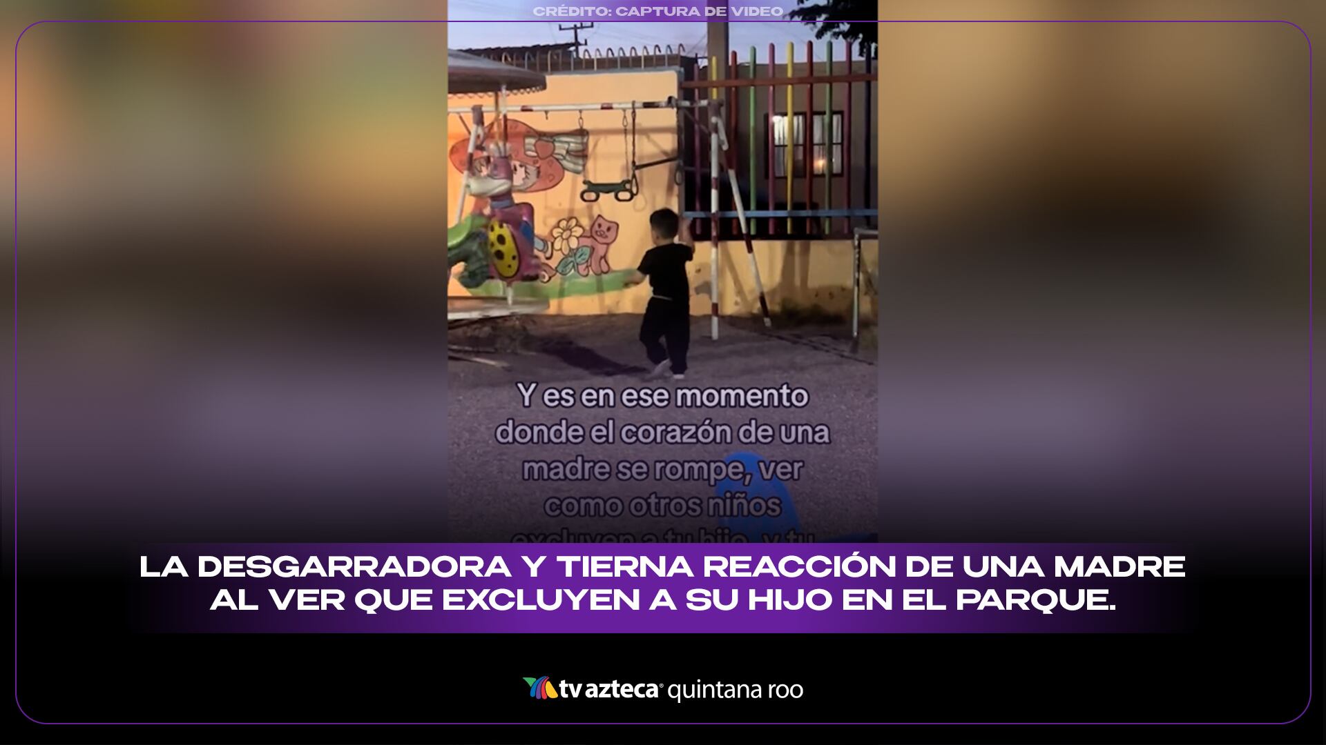 Siempre me tendrás: La desgarradora y tierna reacción de una madre al ver que excluyen a su hijo en el parque.